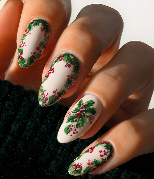 Mistletoe Nails