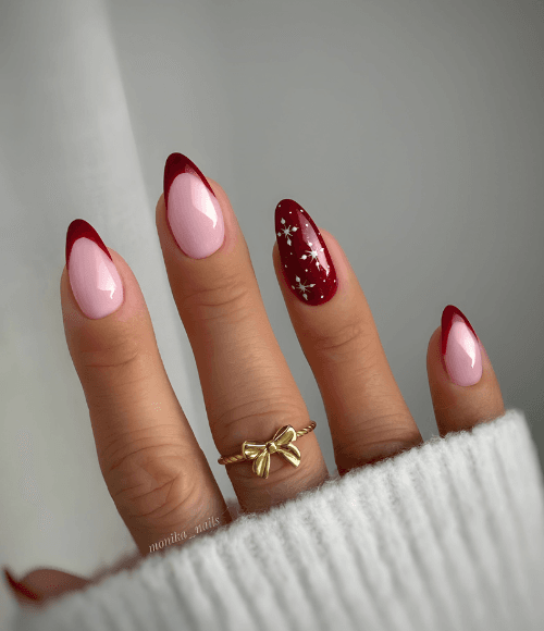 Starry French Tip Nails